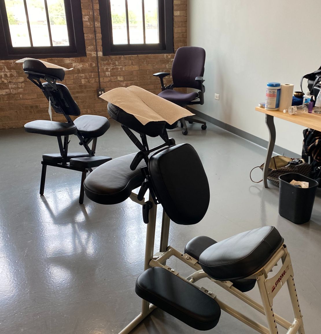 On-site Infinite Touch chairs in a Chicago loft.